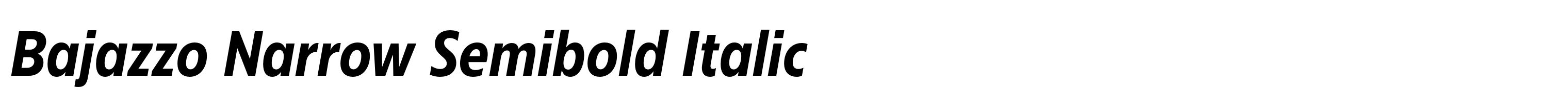 Bajazzo Narrow Semibold Italic